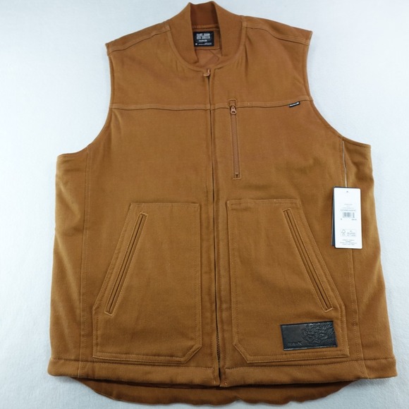 Hurley Other - NWT Elliot Sloan/ Ben Grillo Hurley Vest Mens Brown Canvas Pocket Street Dragon